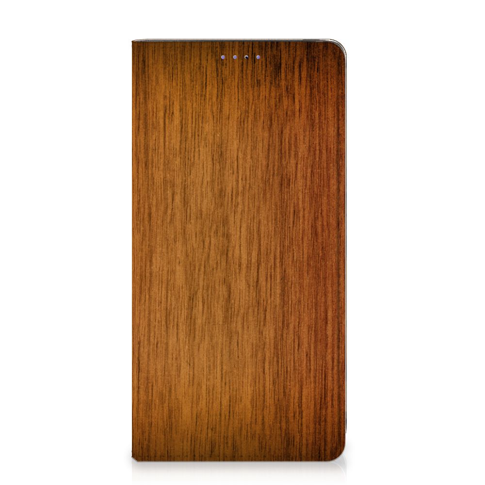Samsung Galaxy A51 Book Wallet Case Donker Hout