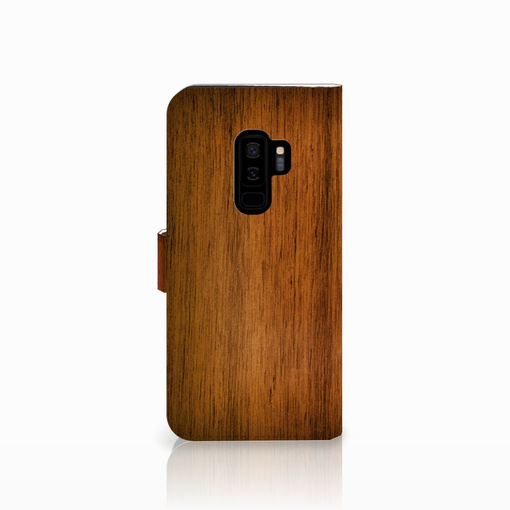 Samsung Galaxy S9 Plus Book Style Case Donker Hout