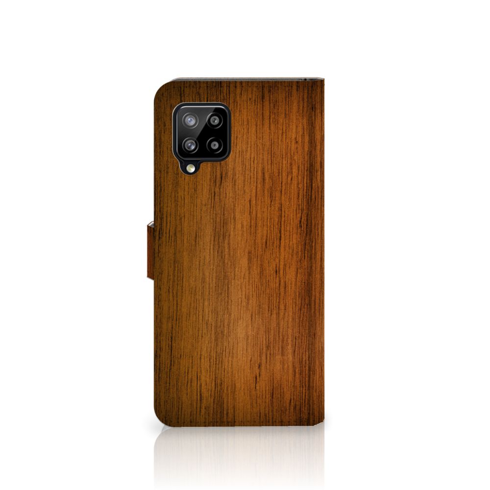 Samsung Galaxy A42 5G Book Style Case Donker Hout