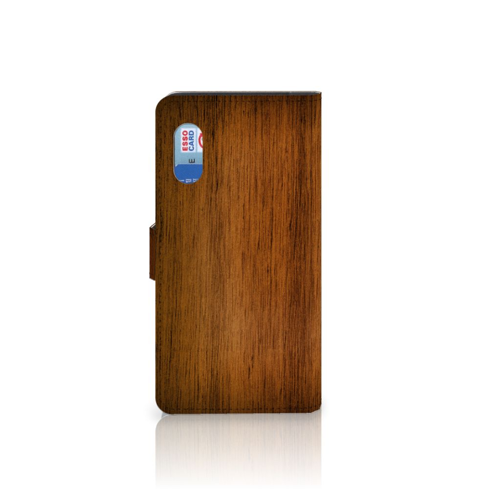 Samsung Xcover Pro Book Style Case Donker Hout