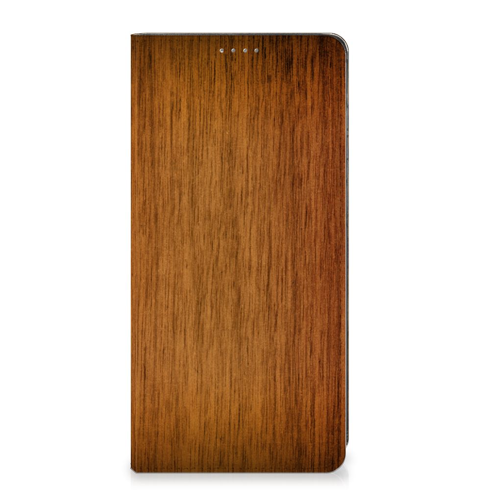 Samsung Galaxy A12 Book Wallet Case Donker Hout