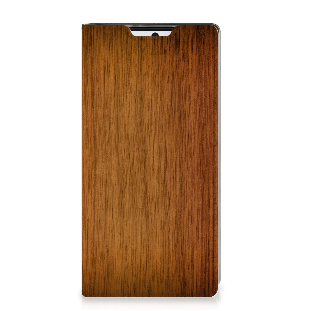 Samsung Galaxy Note 10 Book Wallet Case Donker Hout