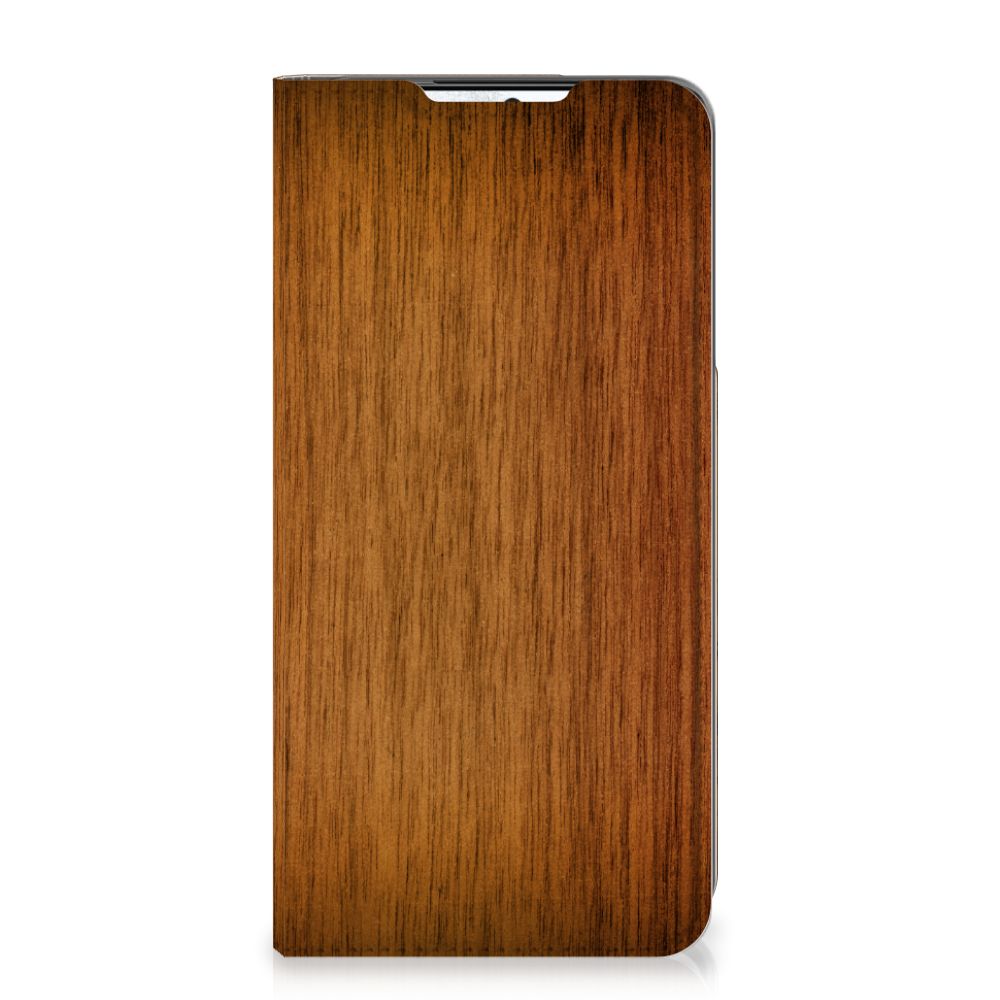 Samsung Galaxy S21 FE Book Wallet Case Donker Hout