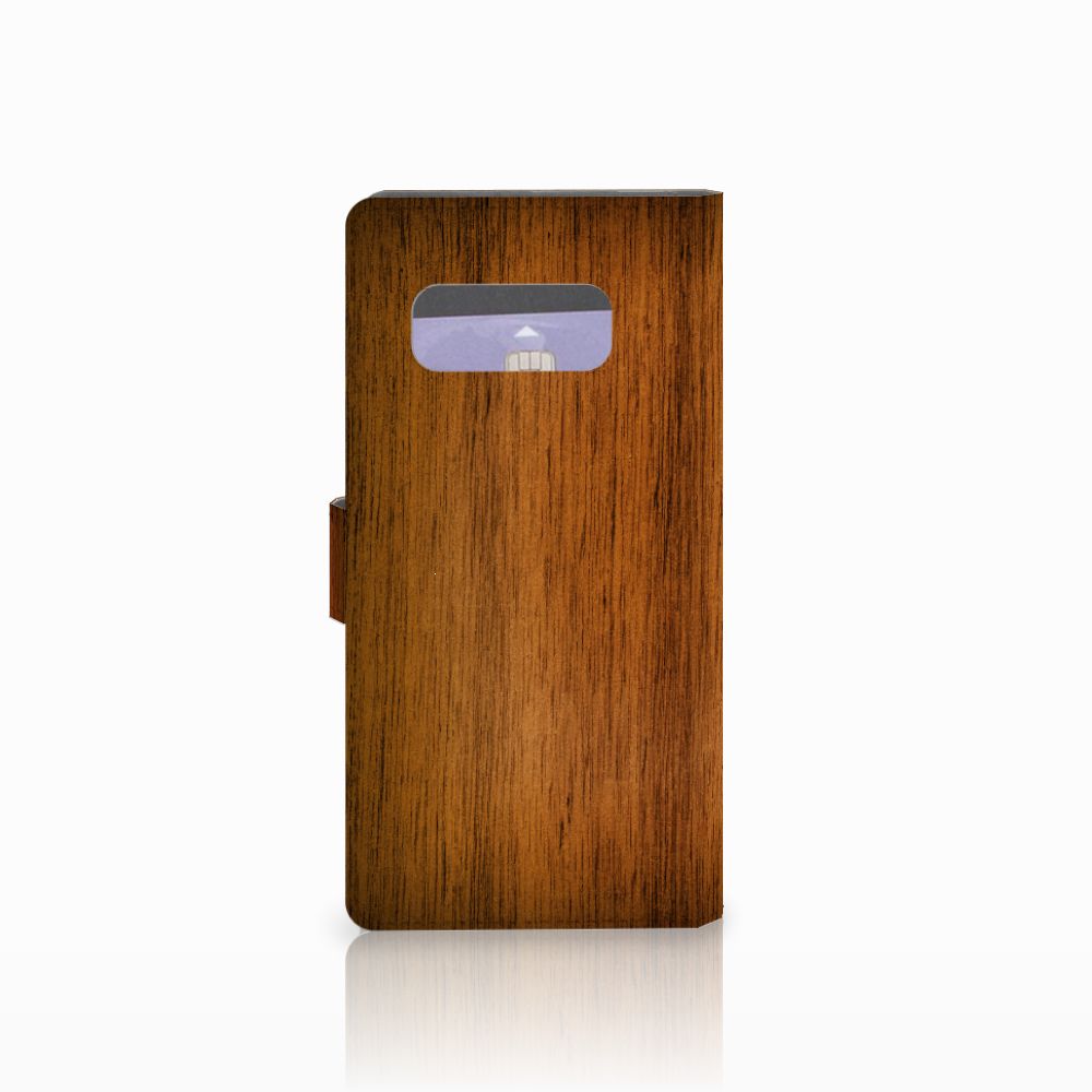 Samsung Galaxy Note 8 Book Style Case Donker Hout