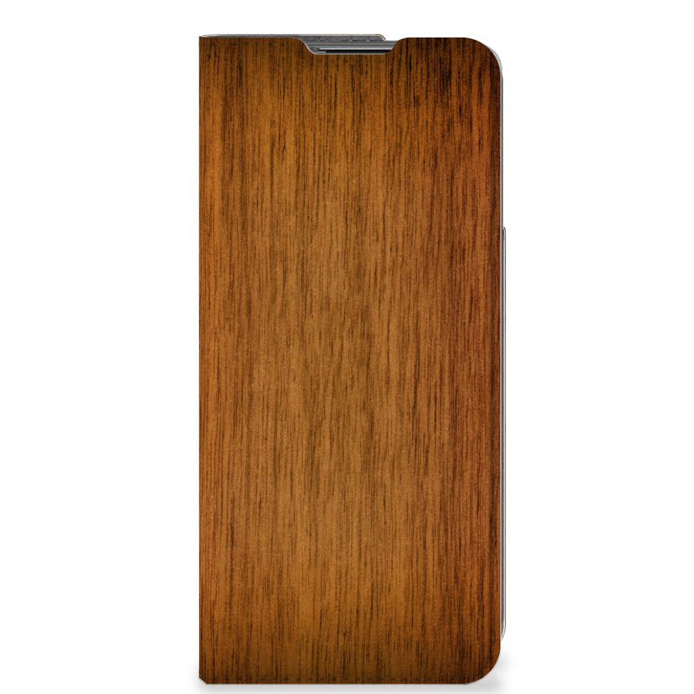 OnePlus Nord CE 2 5G Book Wallet Case Donker Hout