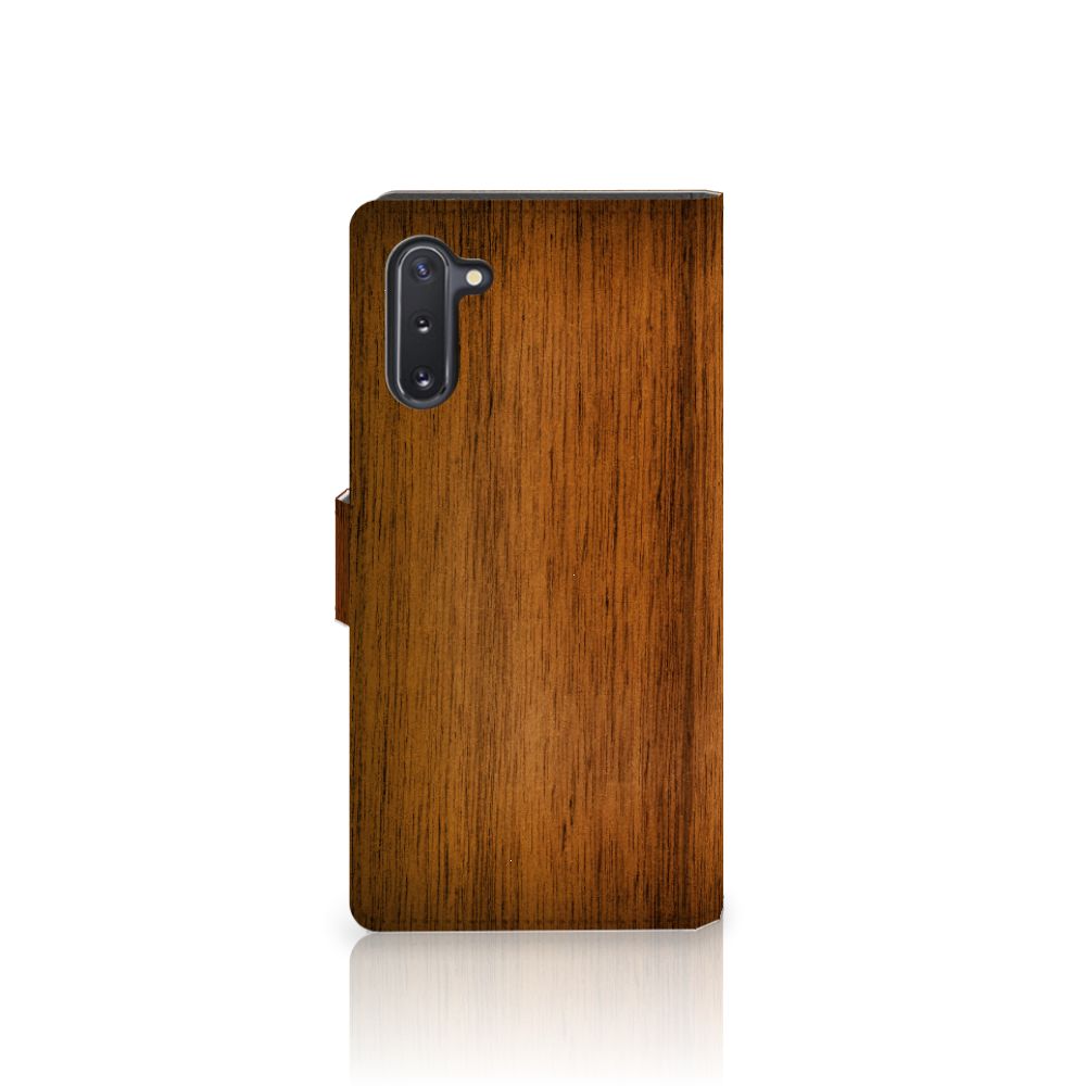 Samsung Galaxy Note 10 Book Style Case Donker Hout