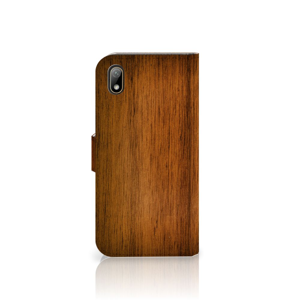 Huawei Y5 (2019) Book Style Case Donker Hout