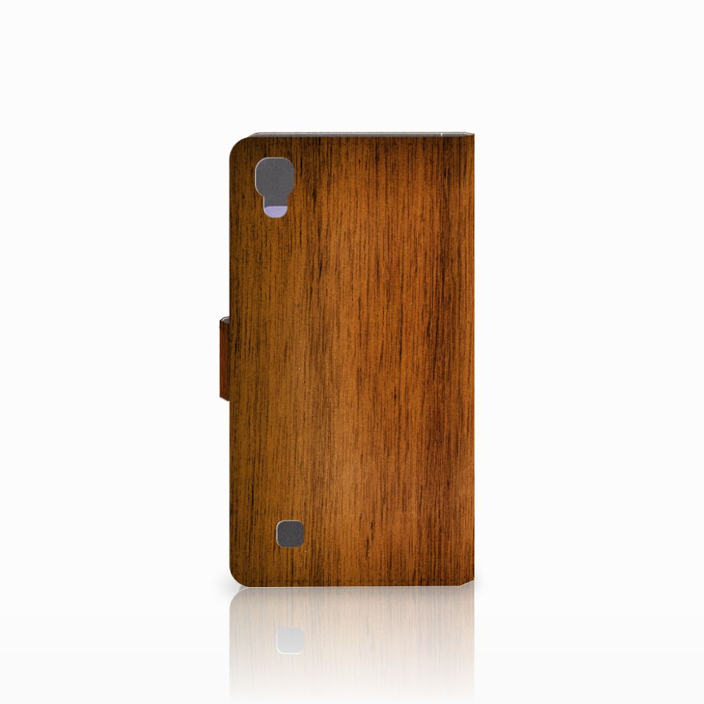 LG X Power Book Style Case Donker Hout