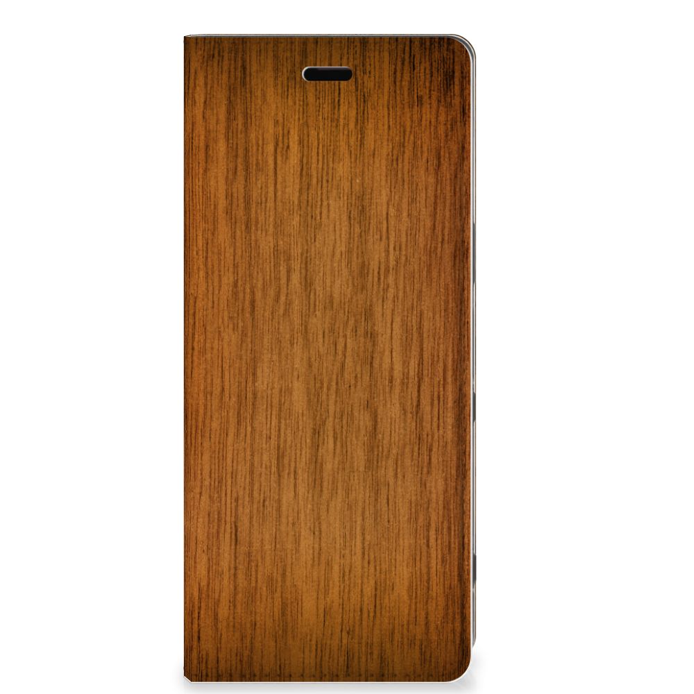 Sony Xperia 5 Book Wallet Case Donker Hout
