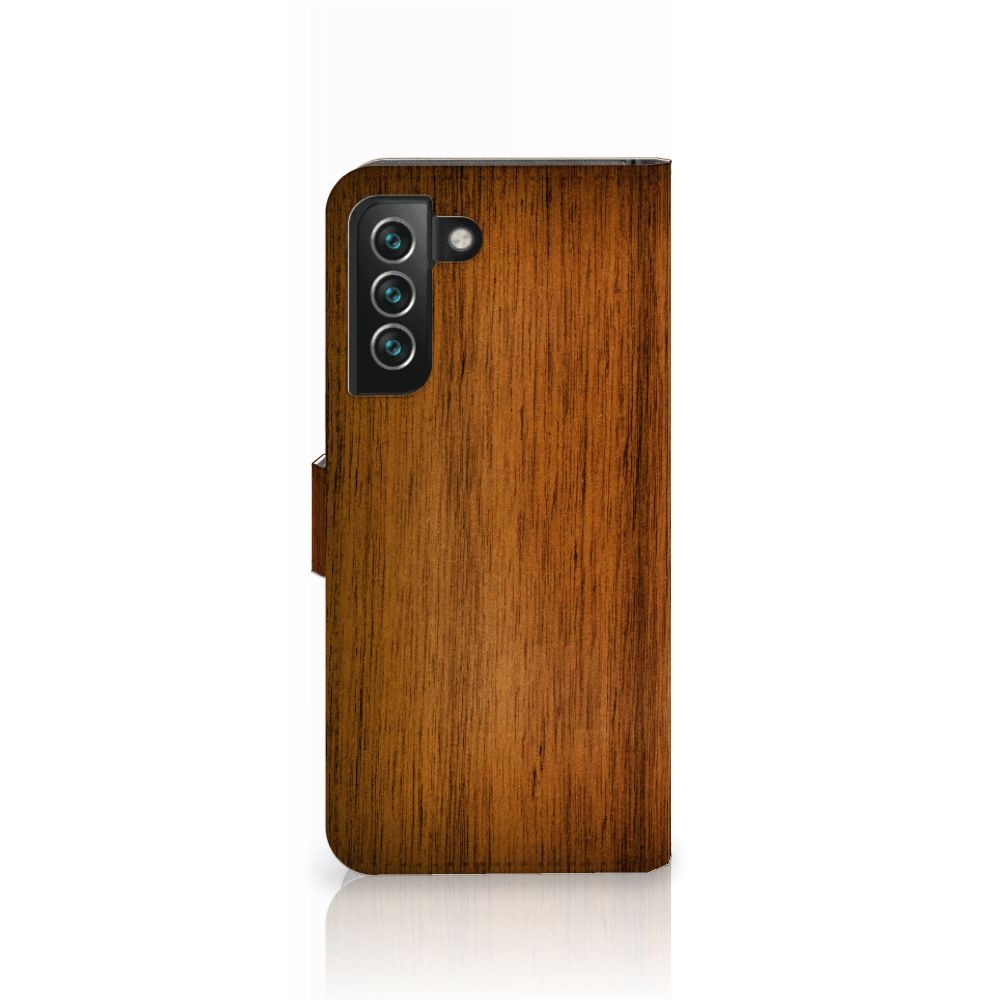 Samsung Galaxy S22 Plus Book Style Case Donker Hout