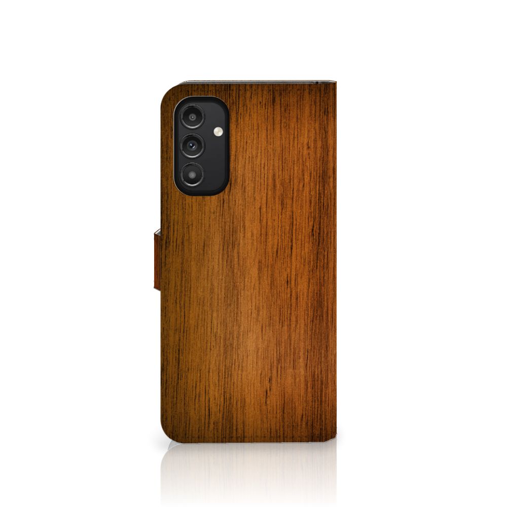 Samsung Galaxy A14 5G Book Style Case Donker Hout