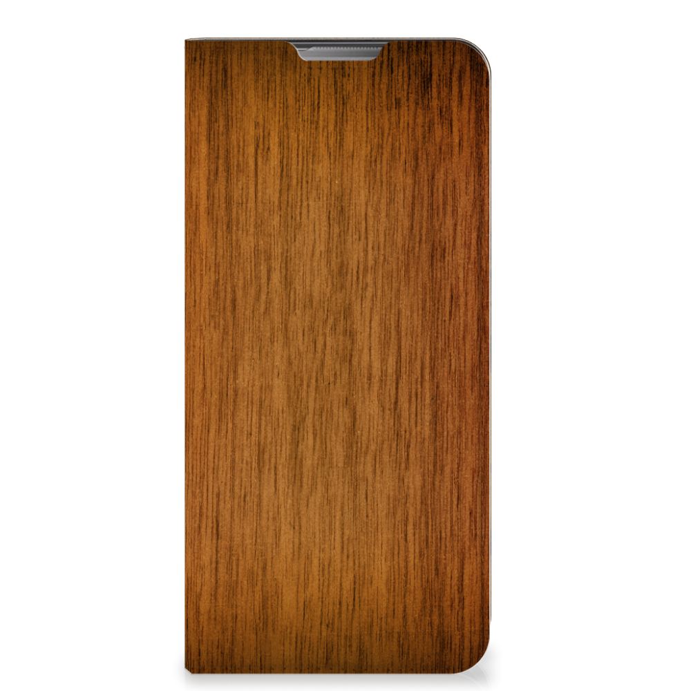 OnePlus Nord Book Wallet Case Donker Hout