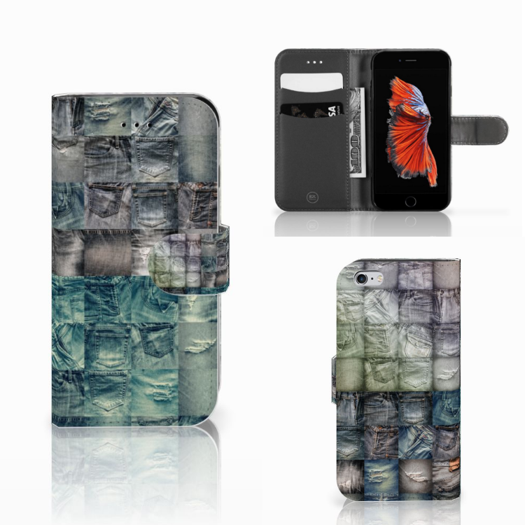 Wallet Case met Pasjes Apple iPhone 6 | 6s Spijkerbroeken