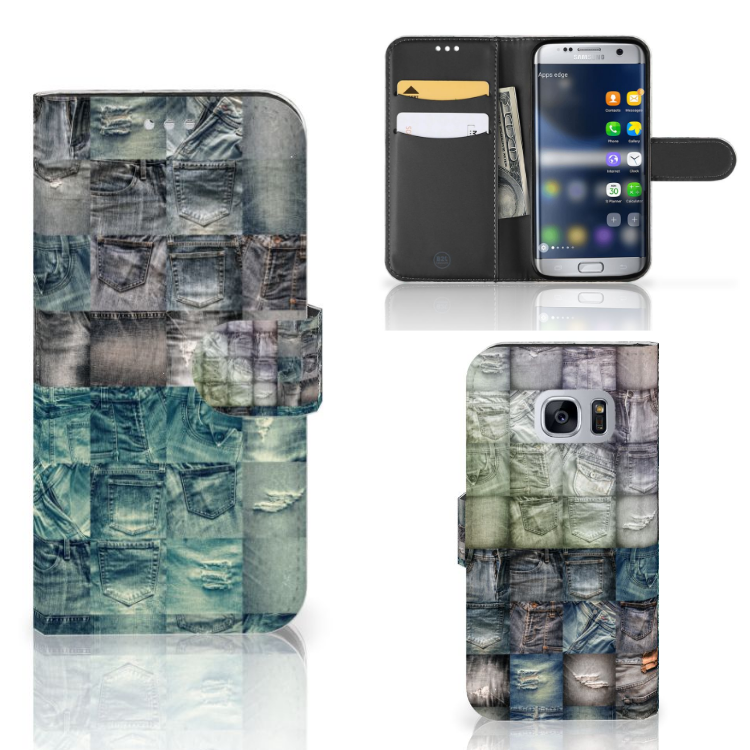 Wallet Case met Pasjes Samsung Galaxy S7 Spijkerbroeken