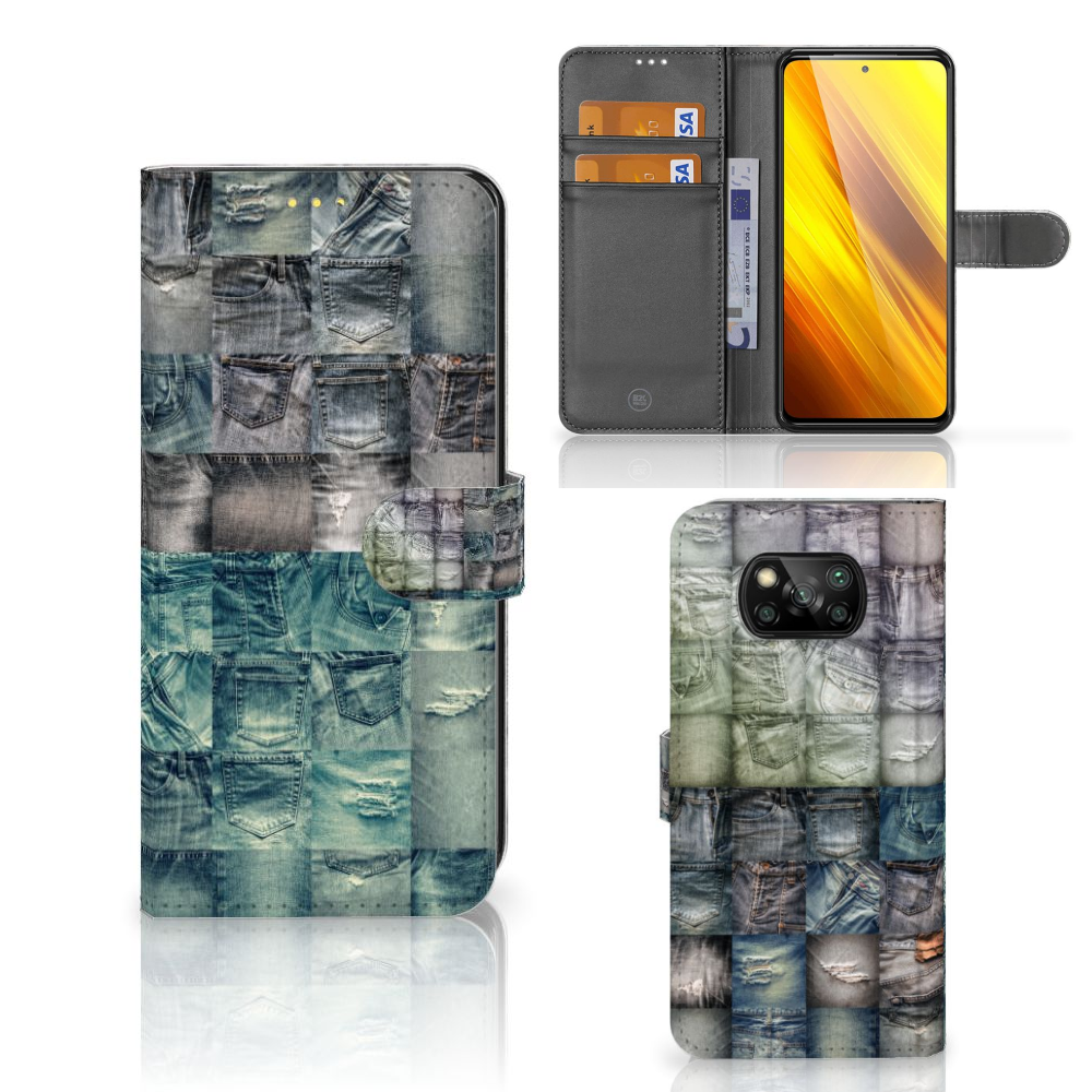 Wallet Case met Pasjes Xiaomi Poco X3 | Poco X3 Pro Spijkerbroeken