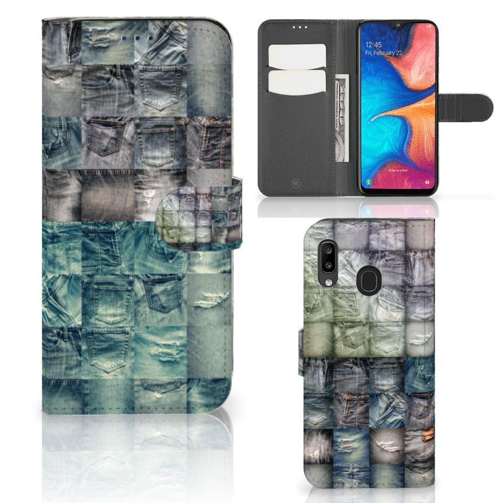 Wallet Case met Pasjes Samsung Galaxy A30 Spijkerbroeken