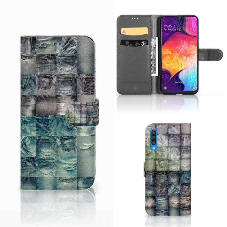 Wallet Case met Pasjes Samsung Galaxy A50 Spijkerbroeken