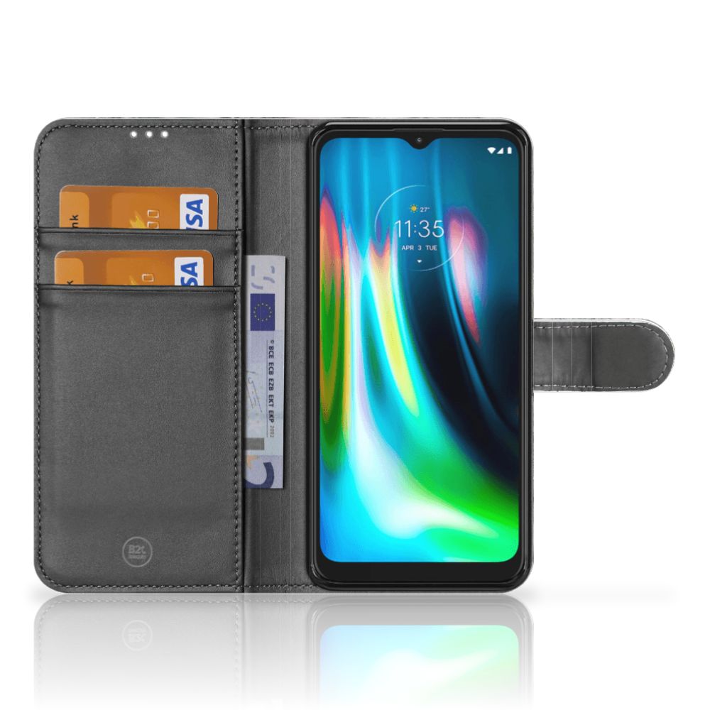 Wallet Case met Pasjes Motorola Moto G9 Play | E7 Plus Spijkerbroeken