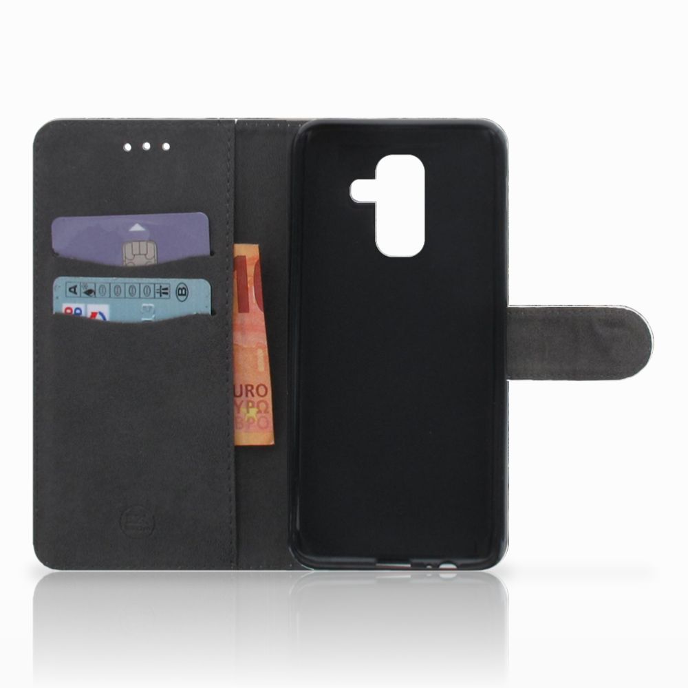Wallet Case met Pasjes Samsung Galaxy A6 Plus 2018 Spijkerbroeken