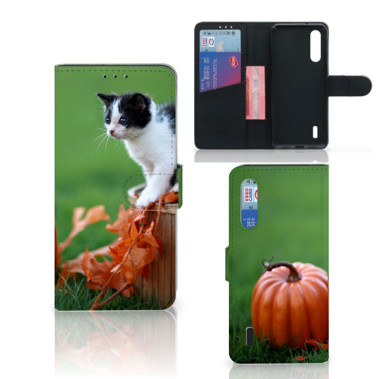 Xiaomi Mi 9 Lite Telefoonhoesje met Pasjes Kitten