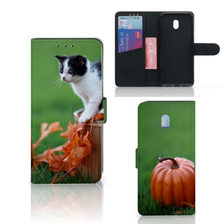 Xiaomi Redmi 8A Telefoonhoesje met Pasjes Kitten