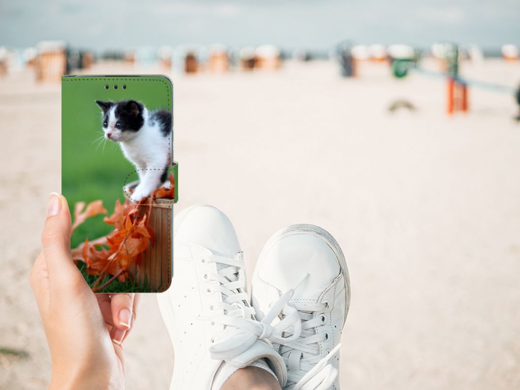 Huawei P30 Telefoonhoesje met Pasjes Kitten