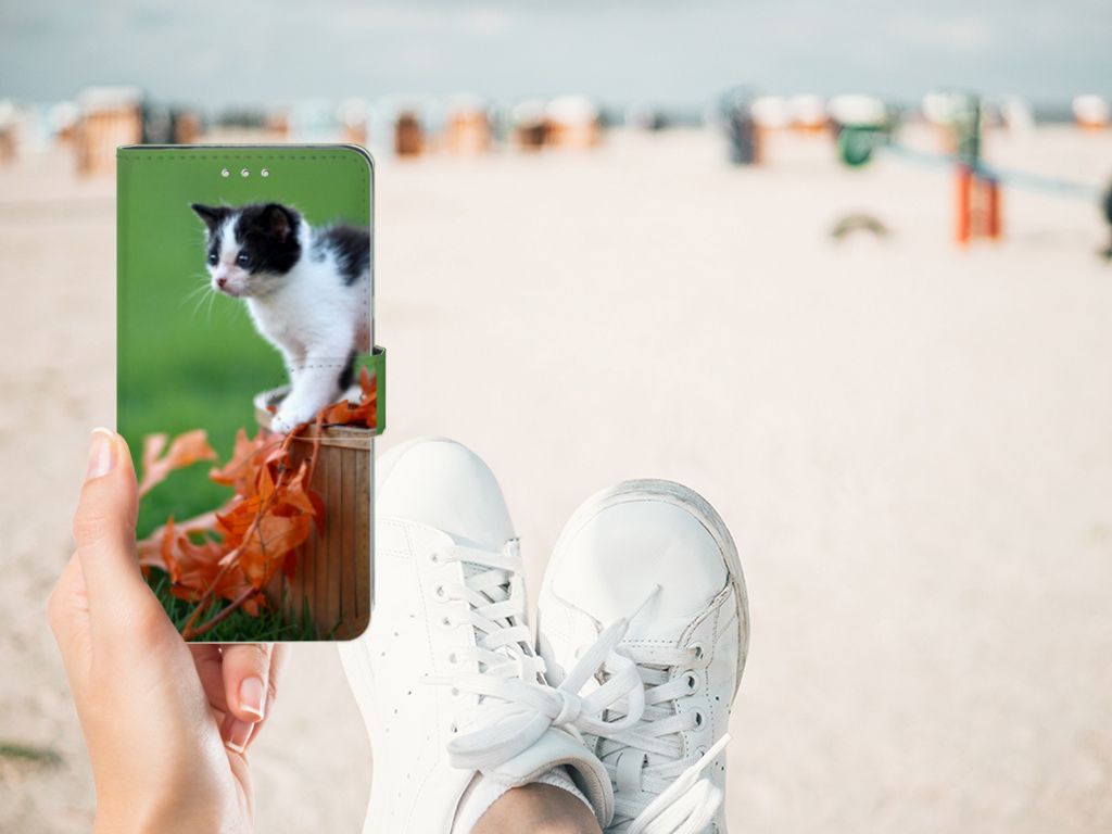 Huawei Y7 (2019) Telefoonhoesje met Pasjes Kitten