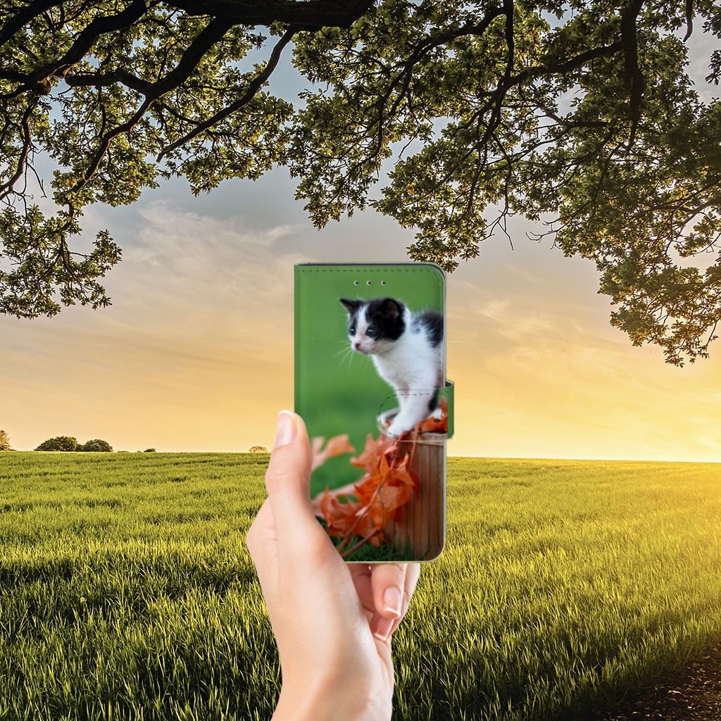Huawei P20 Telefoonhoesje met Pasjes Kitten