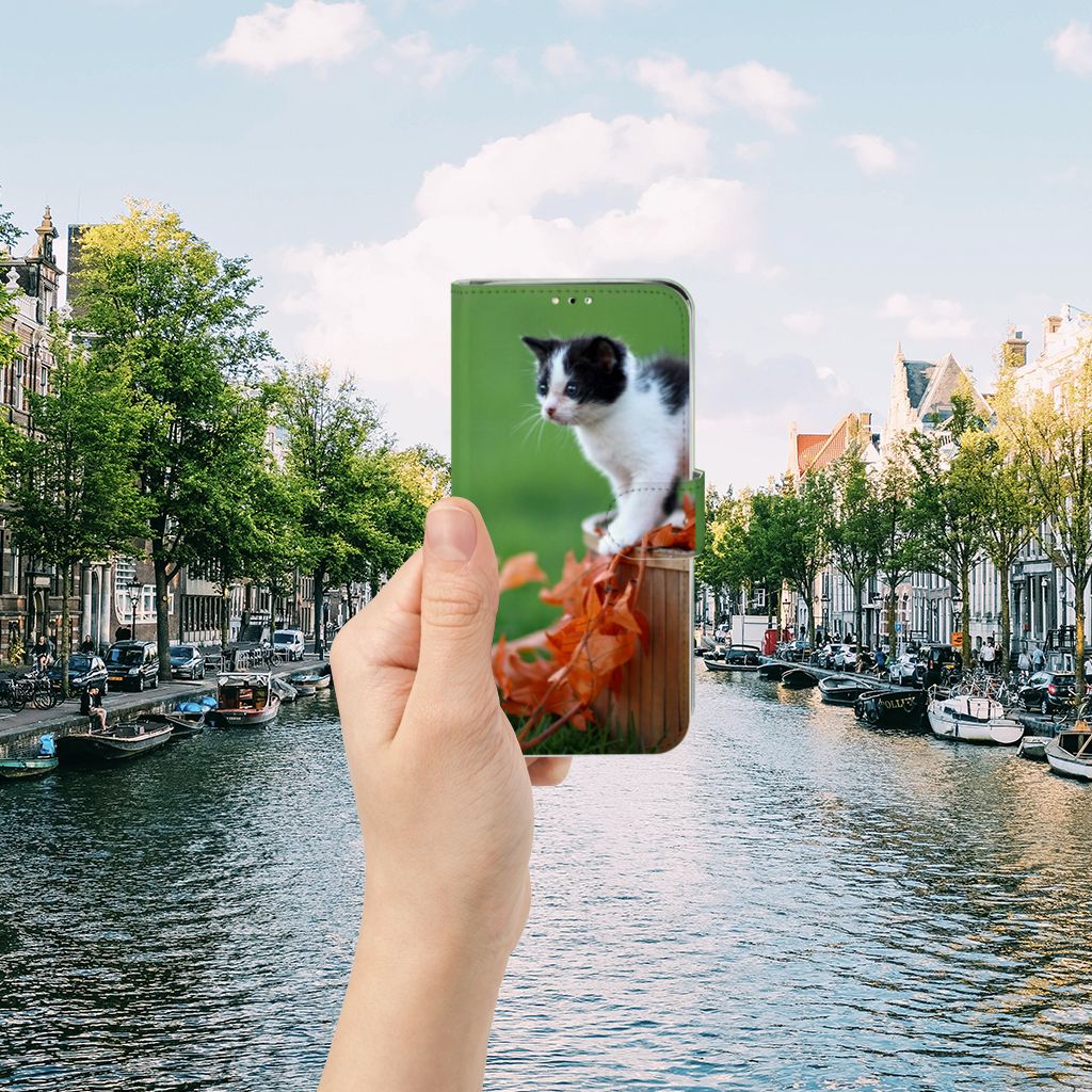 Huawei Y6 (2019) Telefoonhoesje met Pasjes Kitten