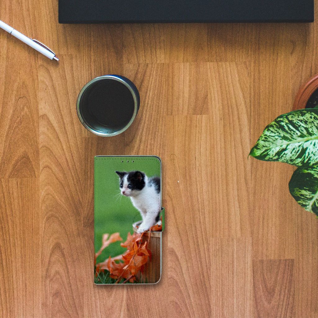 Xiaomi Mi Mix 2s Telefoonhoesje met Pasjes Kitten