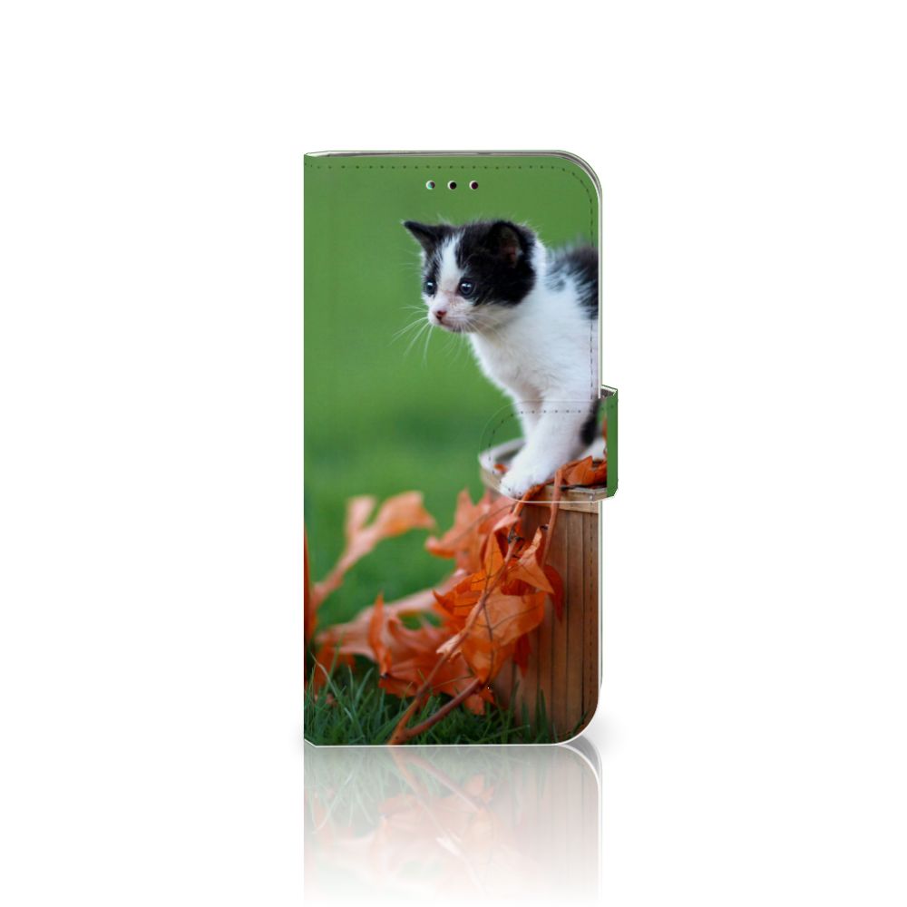 Samsung Galaxy A40 Telefoonhoesje met Pasjes Kitten
