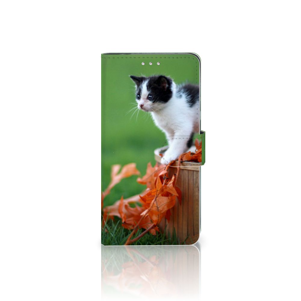 Huawei Y7 (2019) Telefoonhoesje met Pasjes Kitten