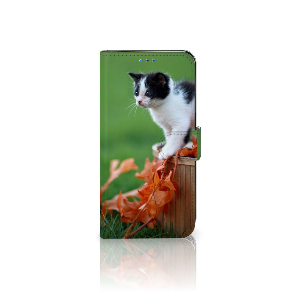 Huawei P Smart 2020 Telefoonhoesje met Pasjes Kitten