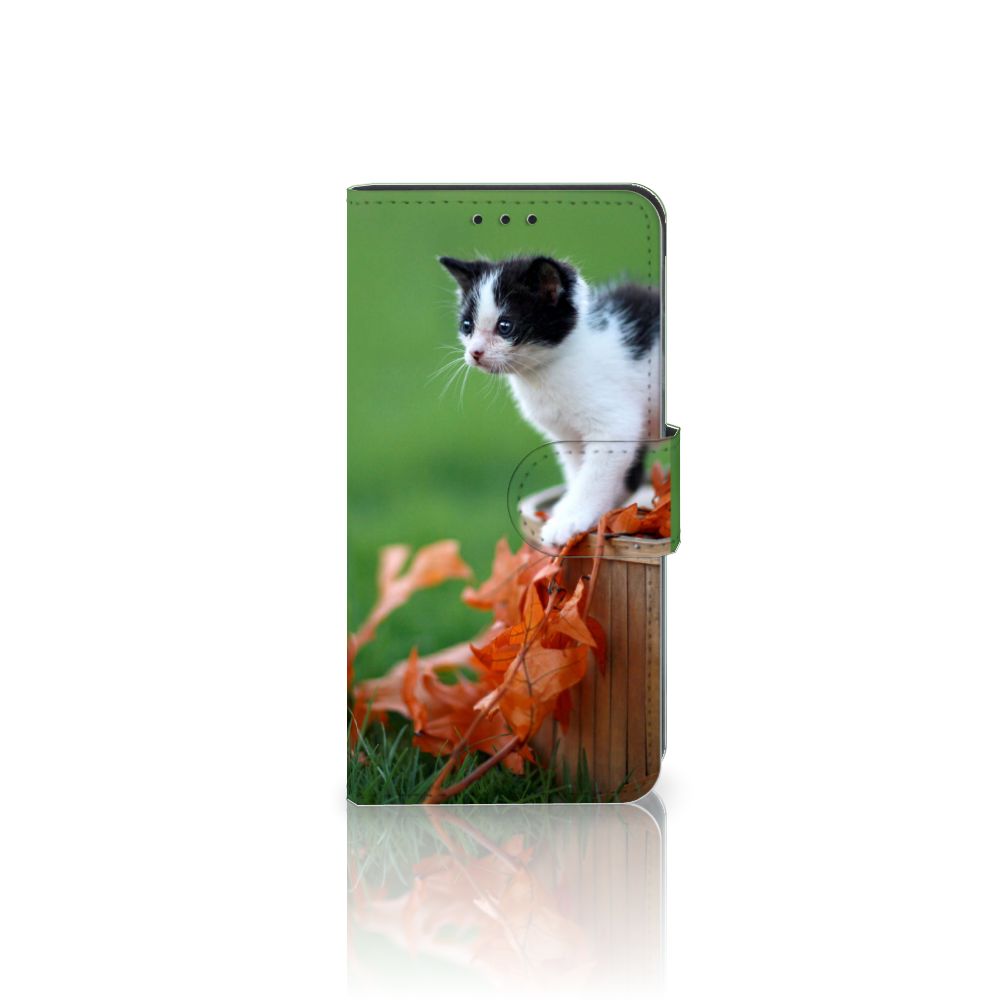 Samsung Galaxy A3 2017 Telefoonhoesje met Pasjes Kitten