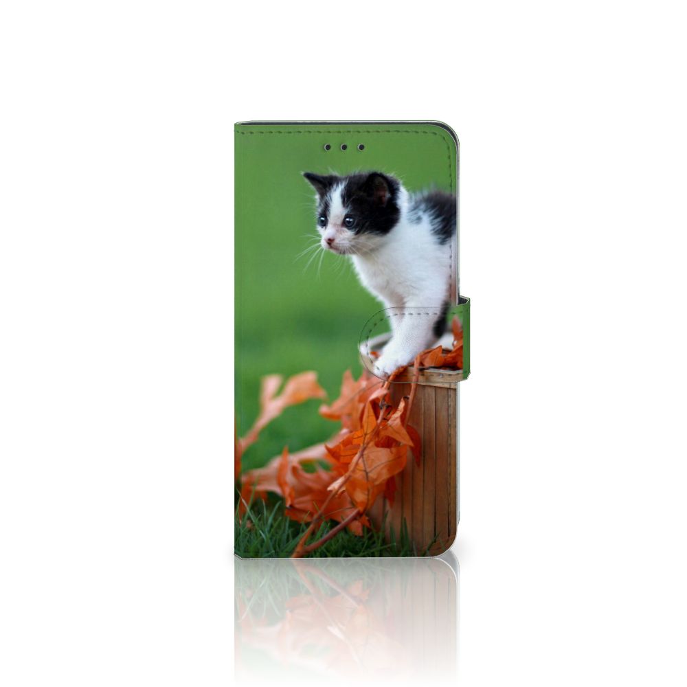 Huawei P10 Lite Telefoonhoesje met Pasjes Kitten