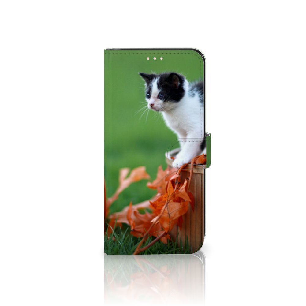 Xiaomi Redmi Note 10S | 10 4G | Poco M5s Telefoonhoesje met Pasjes Kitten