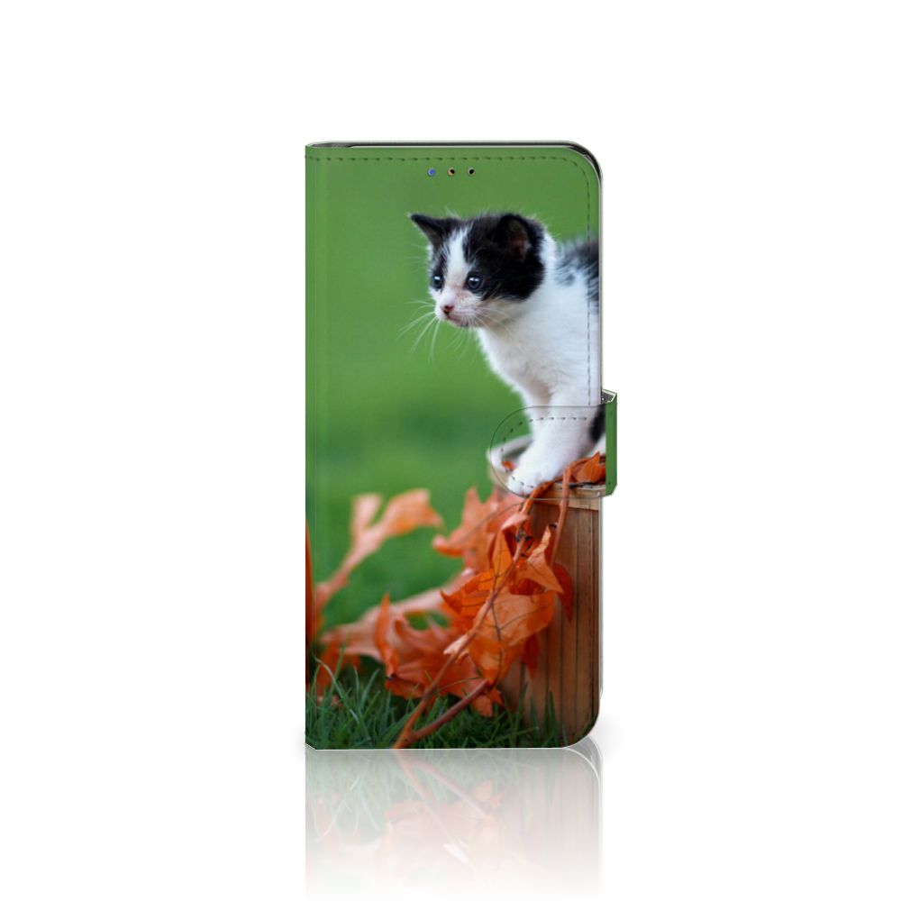Samsung Galaxy A20s Telefoonhoesje met Pasjes Kitten