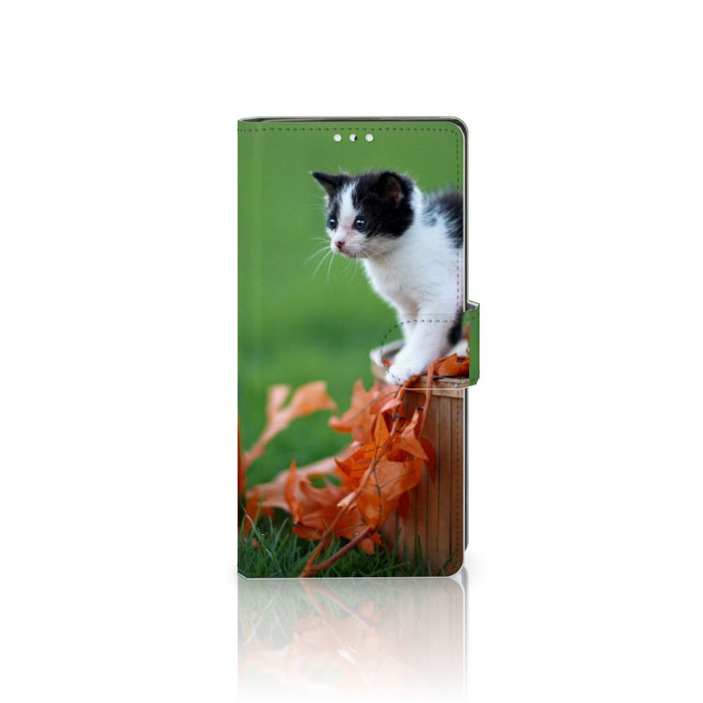 Samsung Galaxy Note 10 Telefoonhoesje met Pasjes Kitten