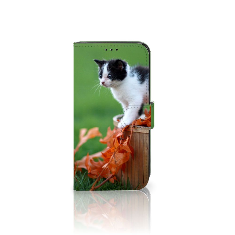 Samsung Galaxy S7 Edge Telefoonhoesje met Pasjes Kitten