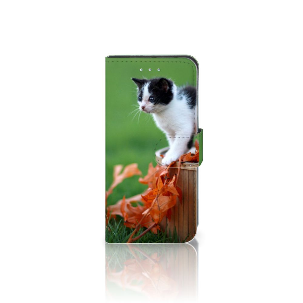 Samsung Galaxy S6 Edge Telefoonhoesje met Pasjes Kitten