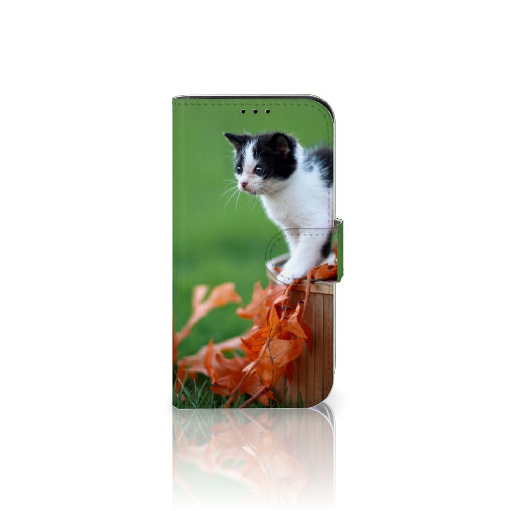 iPhone 13 Mini Telefoonhoesje met Pasjes Kitten