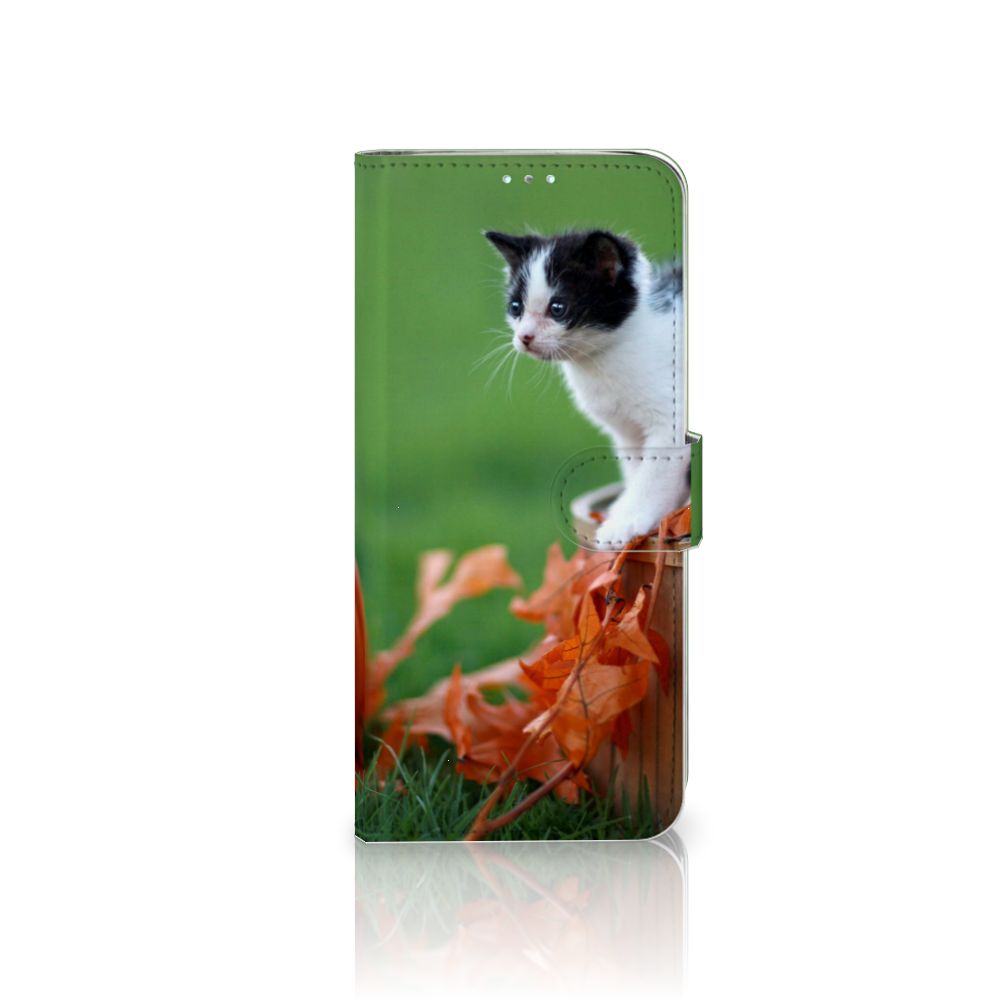Samsung Galaxy A71 Telefoonhoesje met Pasjes Kitten