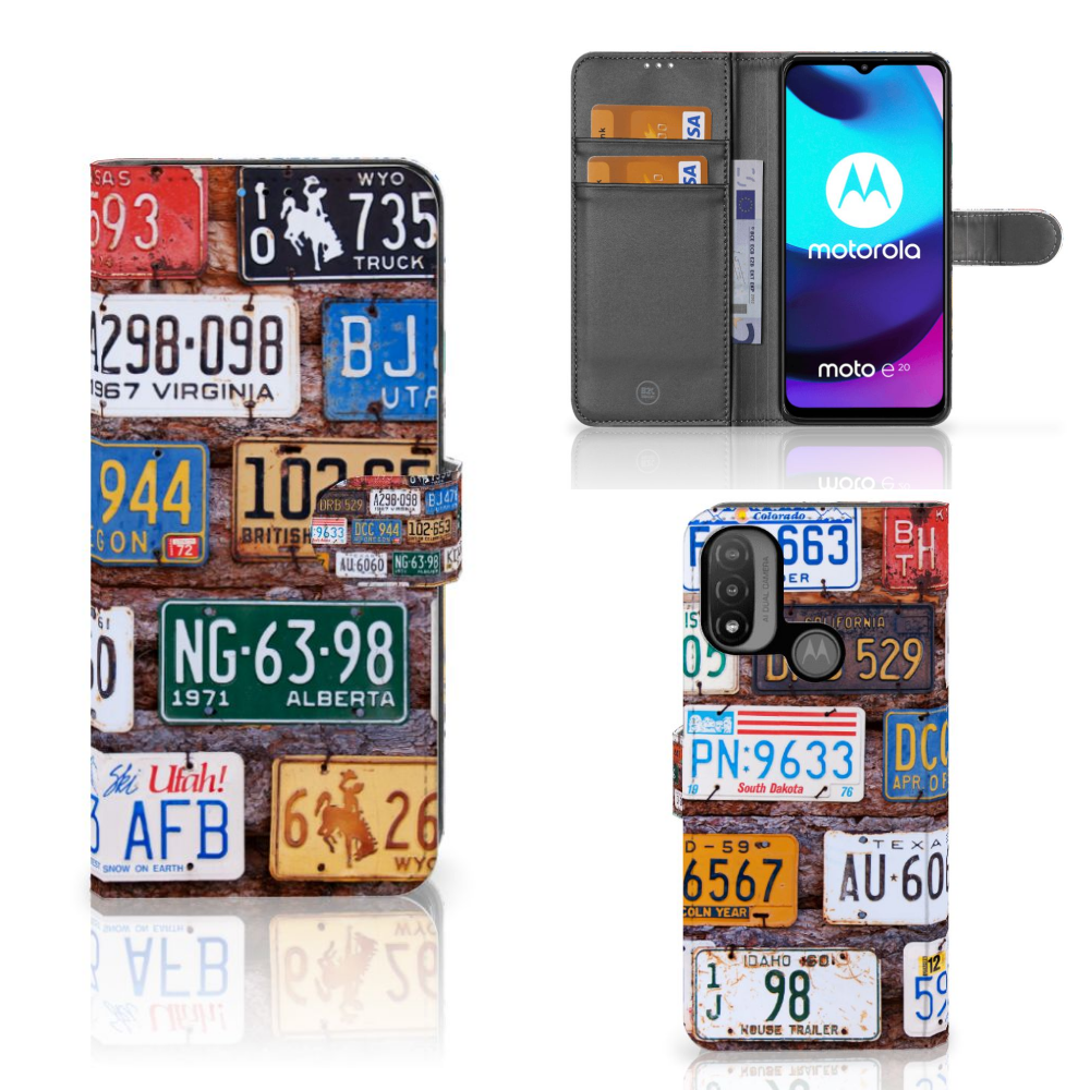 Motorola Moto E20 | E30 | E40 Telefoonhoesje met foto Kentekenplaten