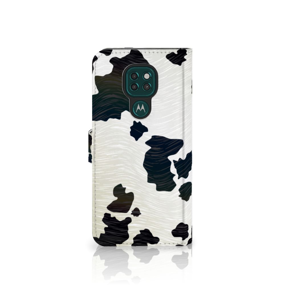 Motorola Moto G9 Play | E7 Plus Telefoonhoesje met Pasjes Koeienvlekken