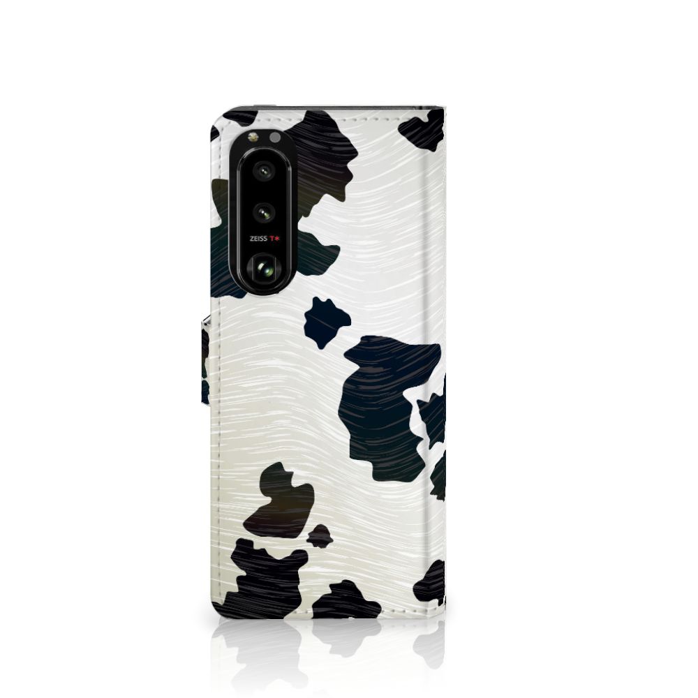 Sony Xperia 5III Telefoonhoesje met Pasjes Koeienvlekken