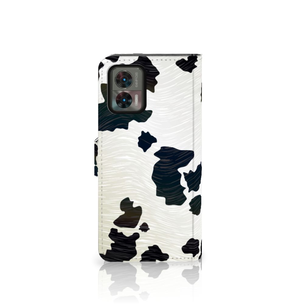 Motorola Edge 30 Neo Telefoonhoesje met Pasjes Koeienvlekken