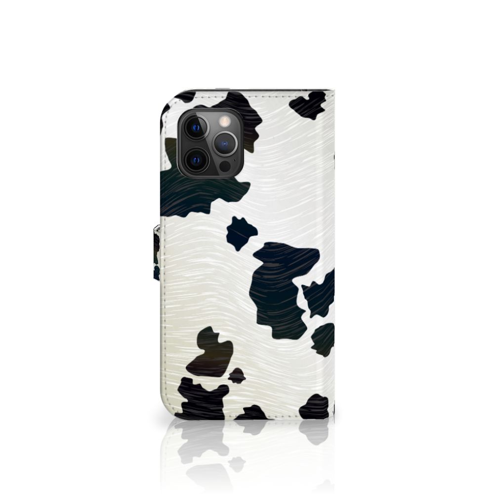 Apple iPhone 12 Pro Max Telefoonhoesje met Pasjes Koeienvlekken