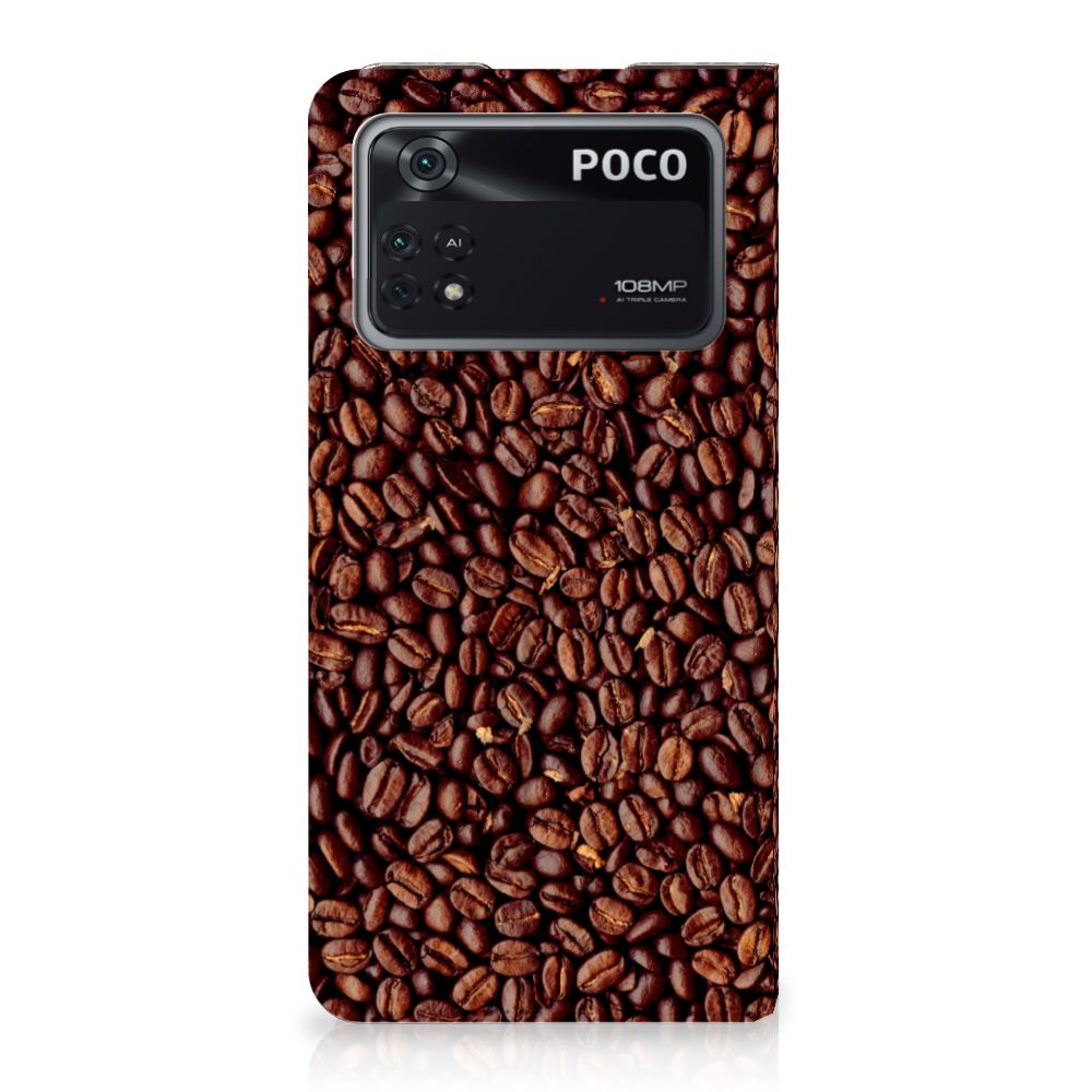 Poco X4 Pro 5G Flip Style Cover Koffiebonen