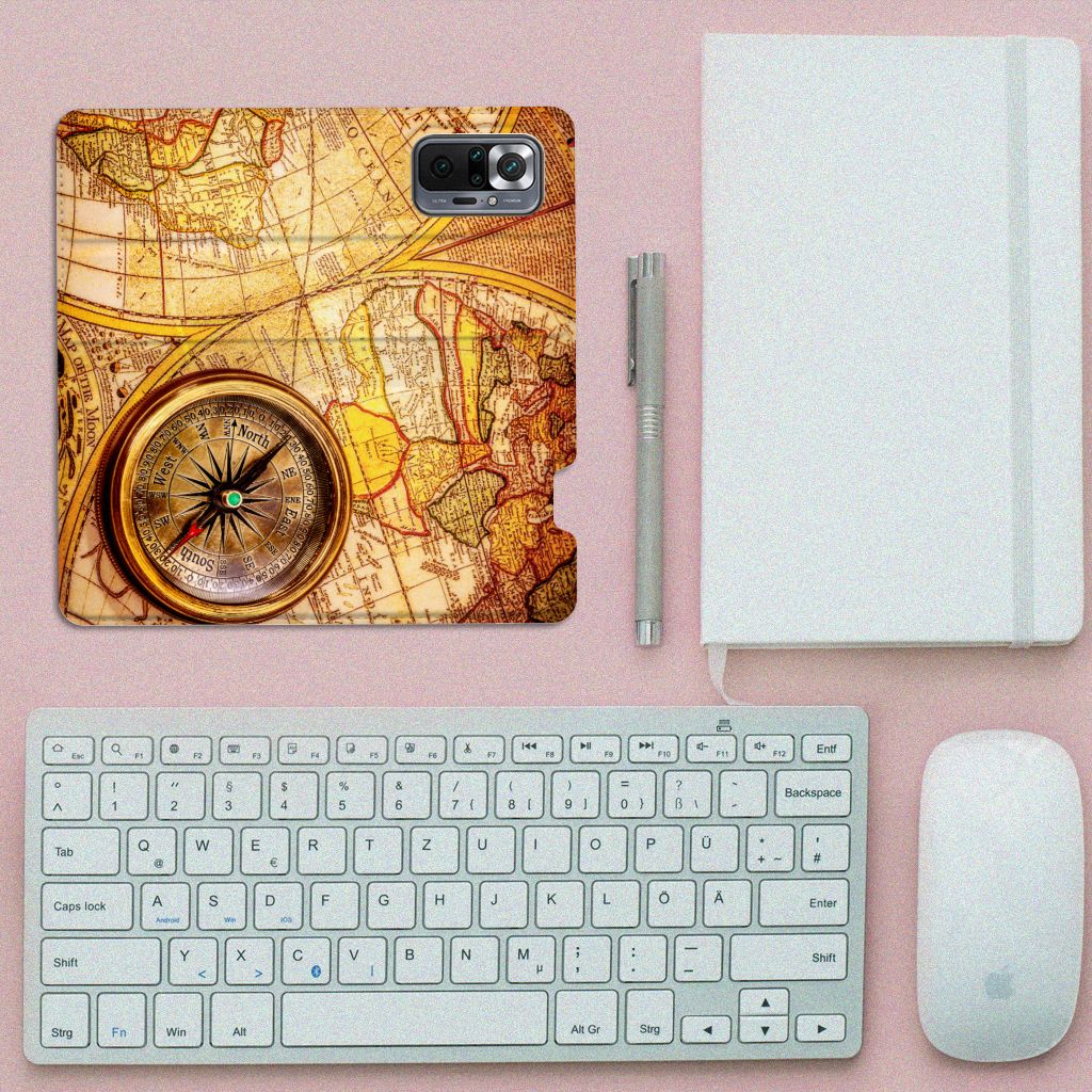 Xiaomi Redmi Note 10 Pro Book Cover Kompas