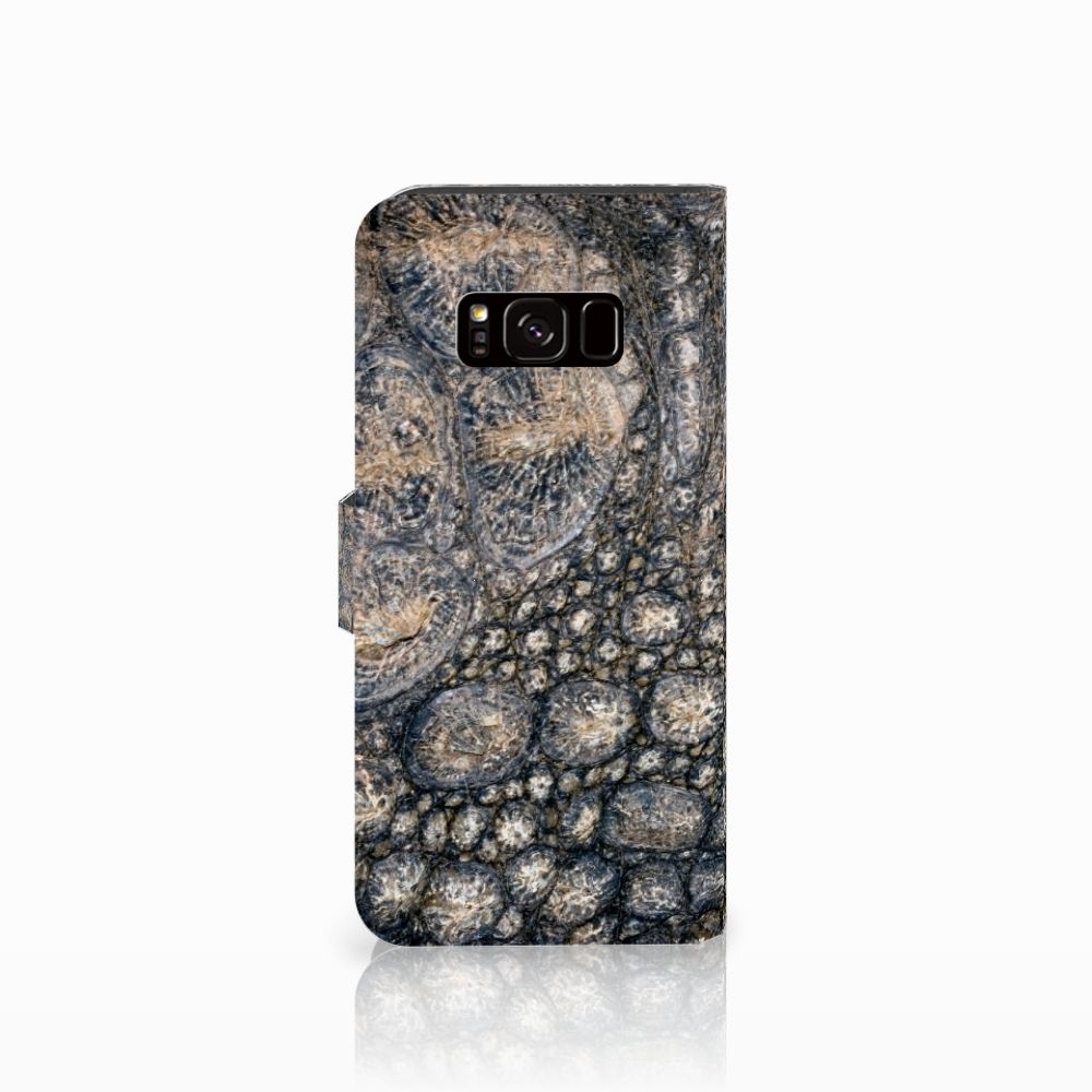 Samsung Galaxy S8 Telefoonhoesje met Pasjes Krokodillenprint
